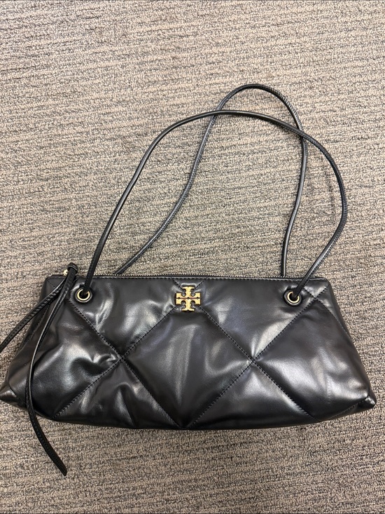 Tory Burch Handbags - Tory Burch Black Quilted Leather Shoulder Bag with Gold Logo